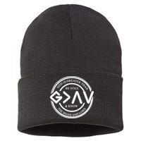 Be Still And Know, God Is Greater Than The Highs And Lows Circle Sustainable Knit Beanie