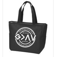 Be Still And Know, God Is Greater Than The Highs And Lows Circle Zip Tote Bag