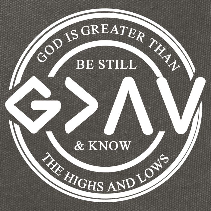 Be Still And Know, God Is Greater Than The Highs And Lows Circle Cotton Canvas Backpack
