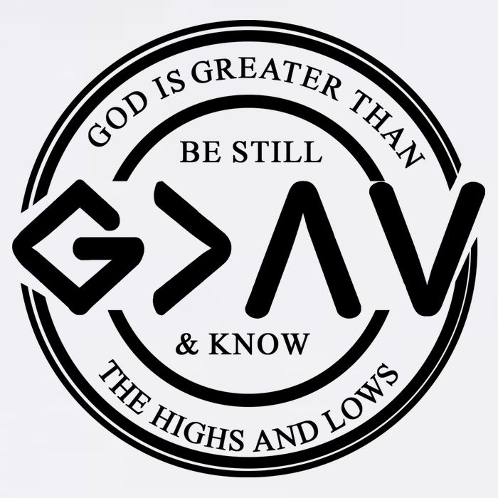 Be Still And Know, God Is Greater Than The Highs And Lows Circle Garment-Dyed Sweatshirt