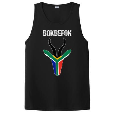 Bokbefok South African Rugby Bokke South Africa Flag Colours PosiCharge Competitor Tank