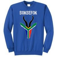 Bokbefok South African Rugby Bokke South Africa Flag Colours Sweatshirt