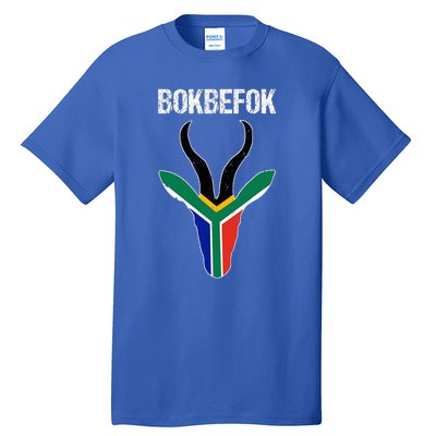 Bokbefok South African Rugby Bokke South Africa Flag Colours Tall T-Shirt