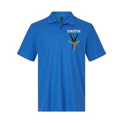 Bokbefok South African Rugby Bokke South Africa Flag Colours Softstyle Adult Sport Polo