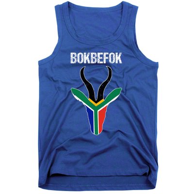 Bokbefok South African Rugby Bokke South Africa Flag Colours Tank Top