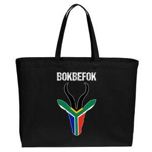 Bokbefok South African Rugby Bokke South Africa Flag Colours Cotton Canvas Jumbo Tote