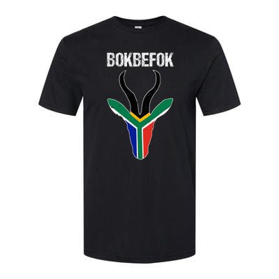 Bokbefok South African Rugby Bokke South Africa Flag Colours Softstyle CVC T-Shirt