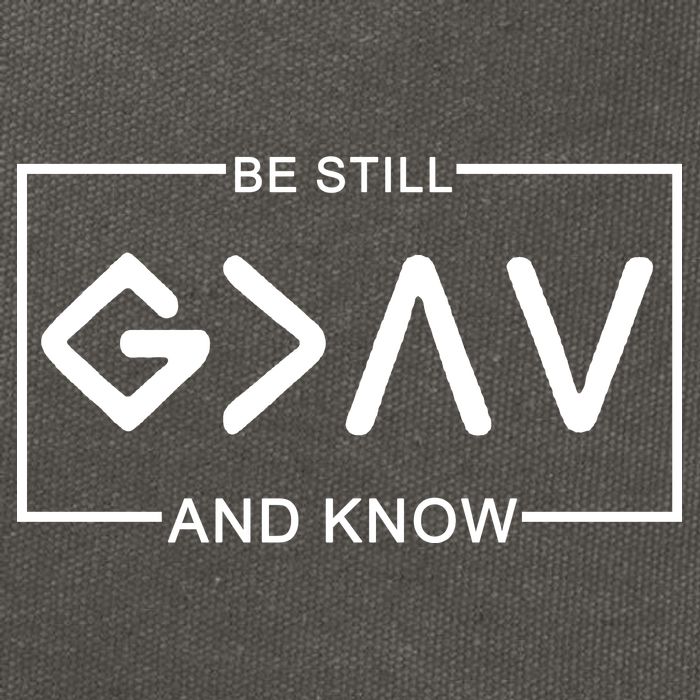 Be Still And Know, God Is Greater Than The Highs And Lows Cotton Canvas Backpack