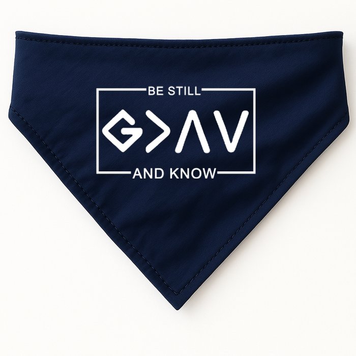 Be Still And Know, God Is Greater Than The Highs And Lows USA-Made Doggie Bandana