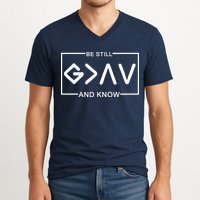 Be Still And Know, God Is Greater Than The Highs And Lows V-Neck T-Shirt