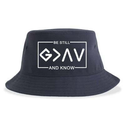Be Still And Know, God Is Greater Than The Highs And Lows Sustainable Bucket Hat
