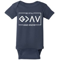 Be Still And Know, God Is Greater Than The Highs And Lows Baby Bodysuit