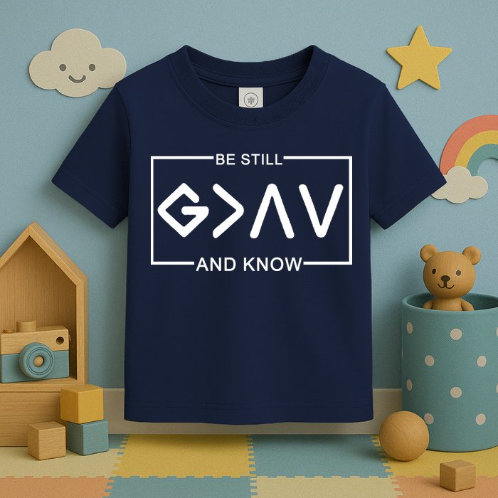 Be Still And Know, God Is Greater Than The Highs And Lows Toddler T-Shirt