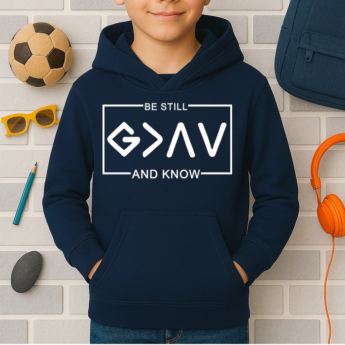 Be Still And Know, God Is Greater Than The Highs And Lows Kids Hoodie