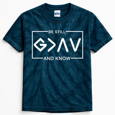 Be Still And Know, God Is Greater Than The Highs And Lows Kids Tie-Dye T-Shirt