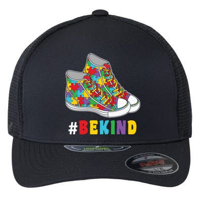 Bekind Shoes Autism Puzzle Autism Awareness Day Flexfit Unipanel Trucker Cap