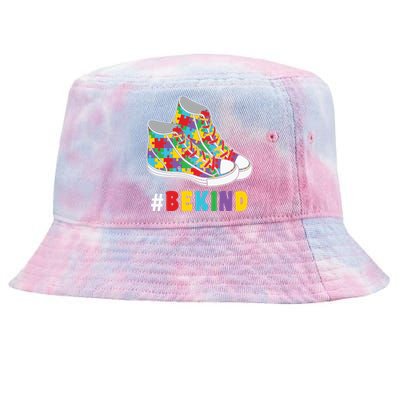 Bekind Shoes Autism Puzzle Autism Awareness Day Tie-Dyed Bucket Hat