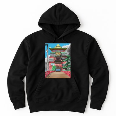 Bathhouse Spirited Away Digital Art Hoodie