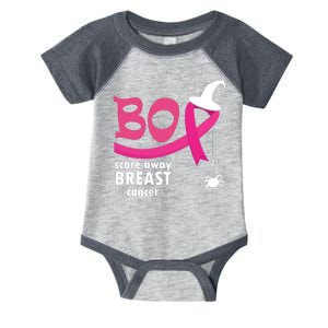 Boo Scare Away Breast Cancer Awareness Spooky Infant Baby Jersey Bodysuit