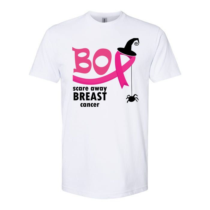 Boo Scare Away Breast Cancer Awareness Spooky Softstyle CVC T-Shirt