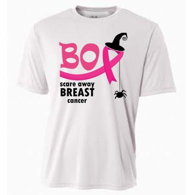 Boo Scare Away Breast Cancer Awareness Spooky Cooling Performance Crew T-Shirt