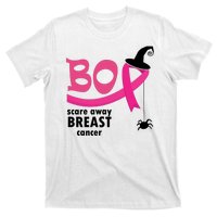 Boo Scare Away Breast Cancer Awareness Spooky T-Shirt