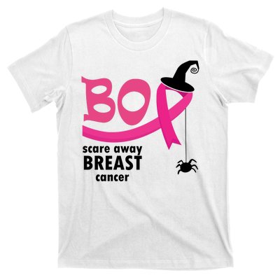 Boo Scare Away Breast Cancer Awareness Spooky T-Shirt