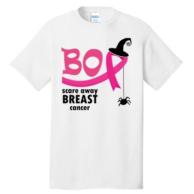 Boo Scare Away Breast Cancer Awareness Spooky Tall T-Shirt