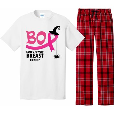 Boo Scare Away Breast Cancer Awareness Spooky Pajama Set