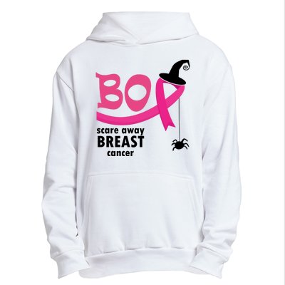 Boo Scare Away Breast Cancer Awareness Spooky Urban Pullover Hoodie