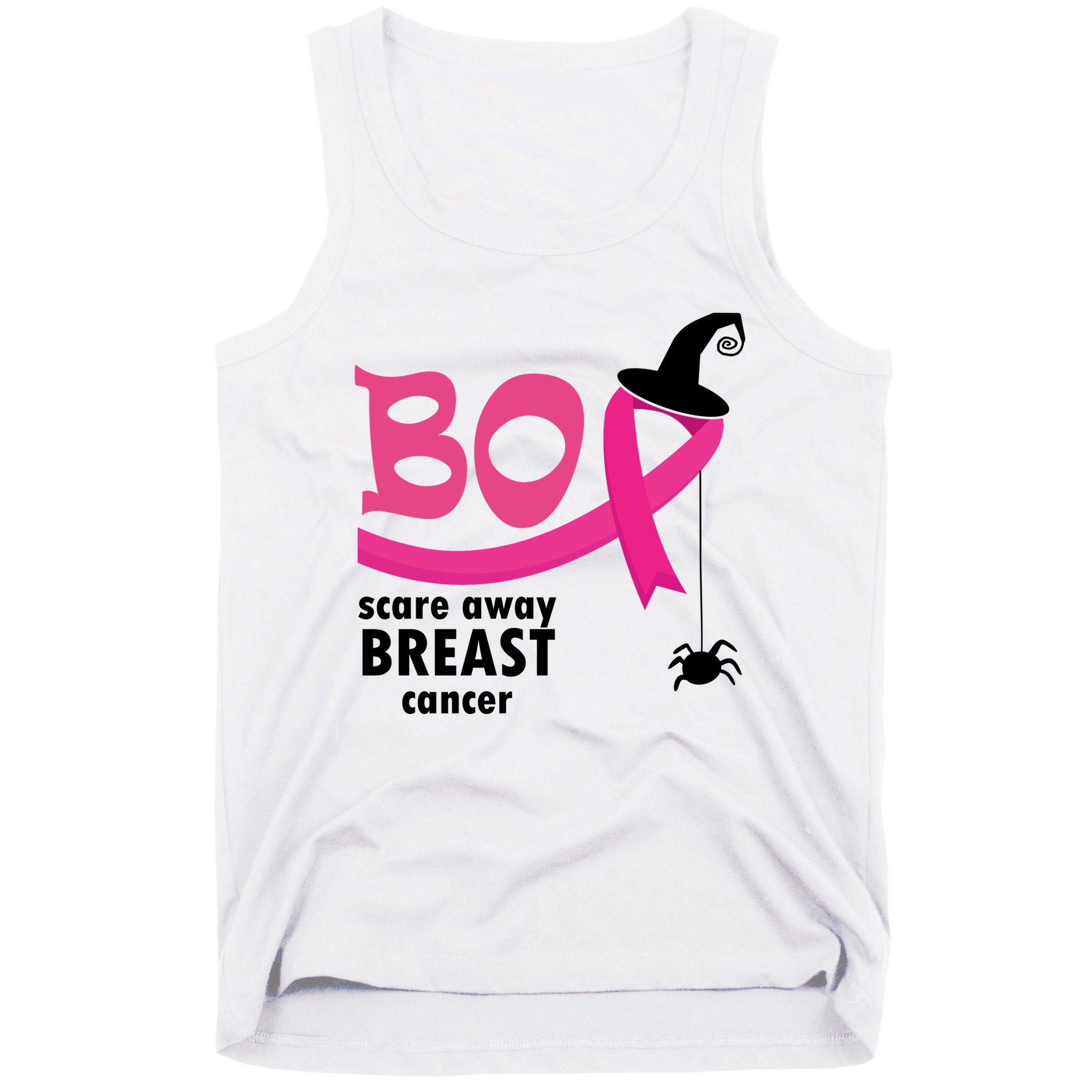 Boo Scare Away Breast Cancer Awareness Spooky Tank Top