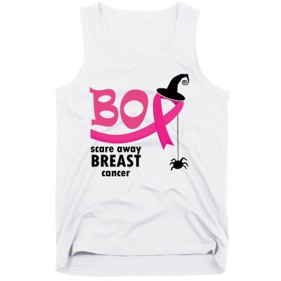 Boo Scare Away Breast Cancer Awareness Spooky Tank Top