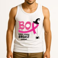 Boo Scare Away Breast Cancer Awareness Spooky Tank Top