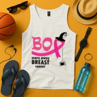 Boo Scare Away Breast Cancer Awareness Spooky Tank Top