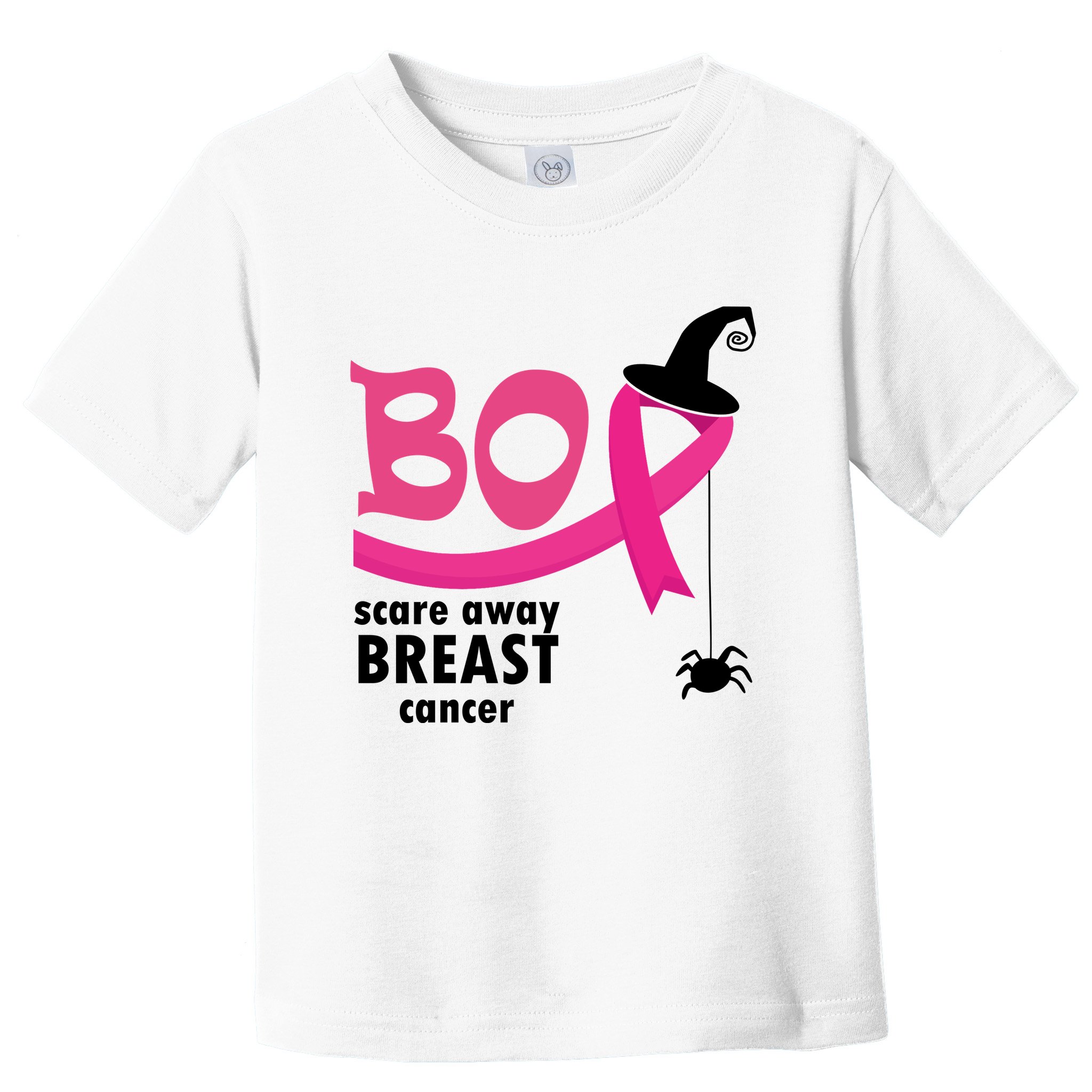 Boo Scare Away Breast Cancer Awareness Spooky Toddler T-Shirt