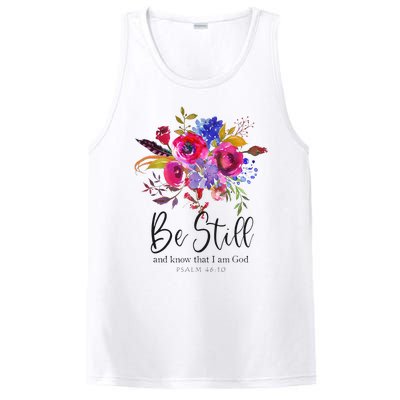 Be Still and Know That I Am God Christian Bible Verse Quote PosiCharge Competitor Tank