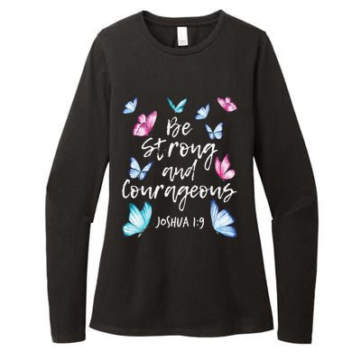 Be Strong And Courageous Butterfly Lover Butterflies Womens CVC Long Sleeve Shirt