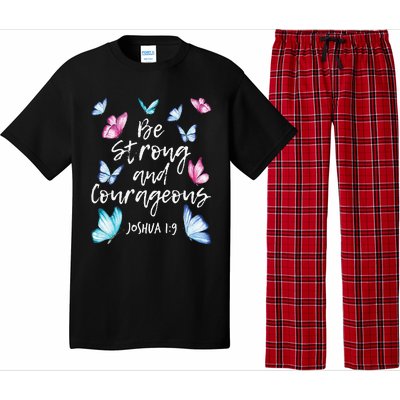 Be Strong And Courageous Butterfly Lover Butterflies Pajama Set