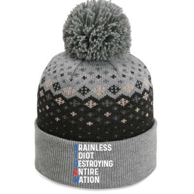 Biden Sucks Anti Biden Idiot Funny Political Humor The Baniff Cuffed Pom Beanie