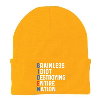 Biden Sucks Anti Biden Idiot Funny Political Humor Knit Cap Winter Beanie