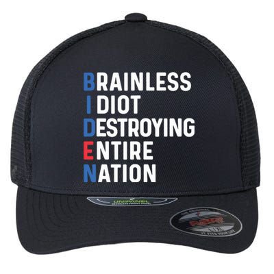 Biden Sucks Anti Biden Idiot Funny Political Humor Flexfit Unipanel Trucker Cap