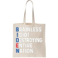 Biden Sucks Anti Biden Idiot Funny Political Humor Tote Bag