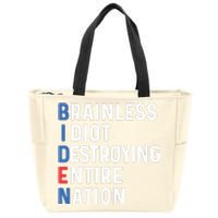 Biden Sucks Anti Biden Idiot Funny Political Humor Zip Tote Bag