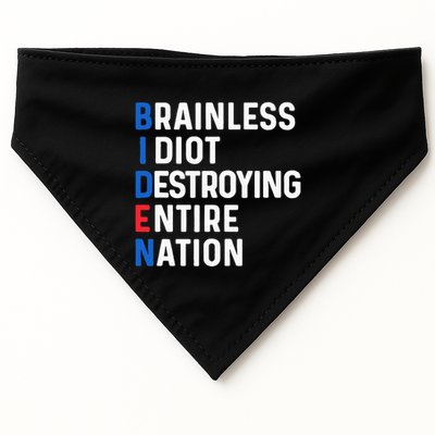 Biden Sucks Anti Biden Idiot Funny Political USA-Made Doggie Bandana