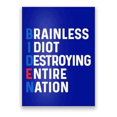 Biden Sucks Anti Biden Idiot Funny Political Poster