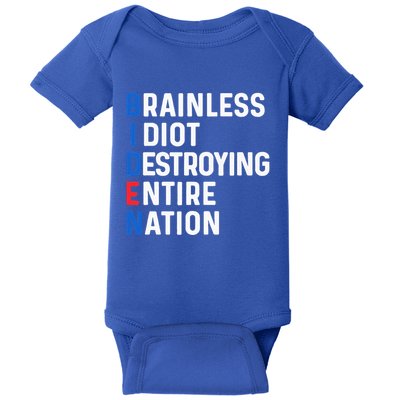Biden Sucks Anti Biden Idiot Funny Political Baby Bodysuit