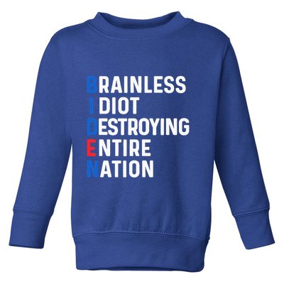 Biden Sucks Anti Biden Idiot Funny Political Toddler Sweatshirt