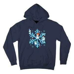 Blue Snowflakes And Snowman Merry Christmas Family Matching Tall Hoodie