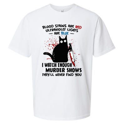 Blood Stains Are Red Ultraviolet Lights Are Blue Cat Sueded Cloud Jersey T-Shirt