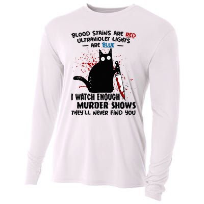 Blood Stains Are Red Ultraviolet Lights Are Blue Cat Cooling Performance Long Sleeve Crew